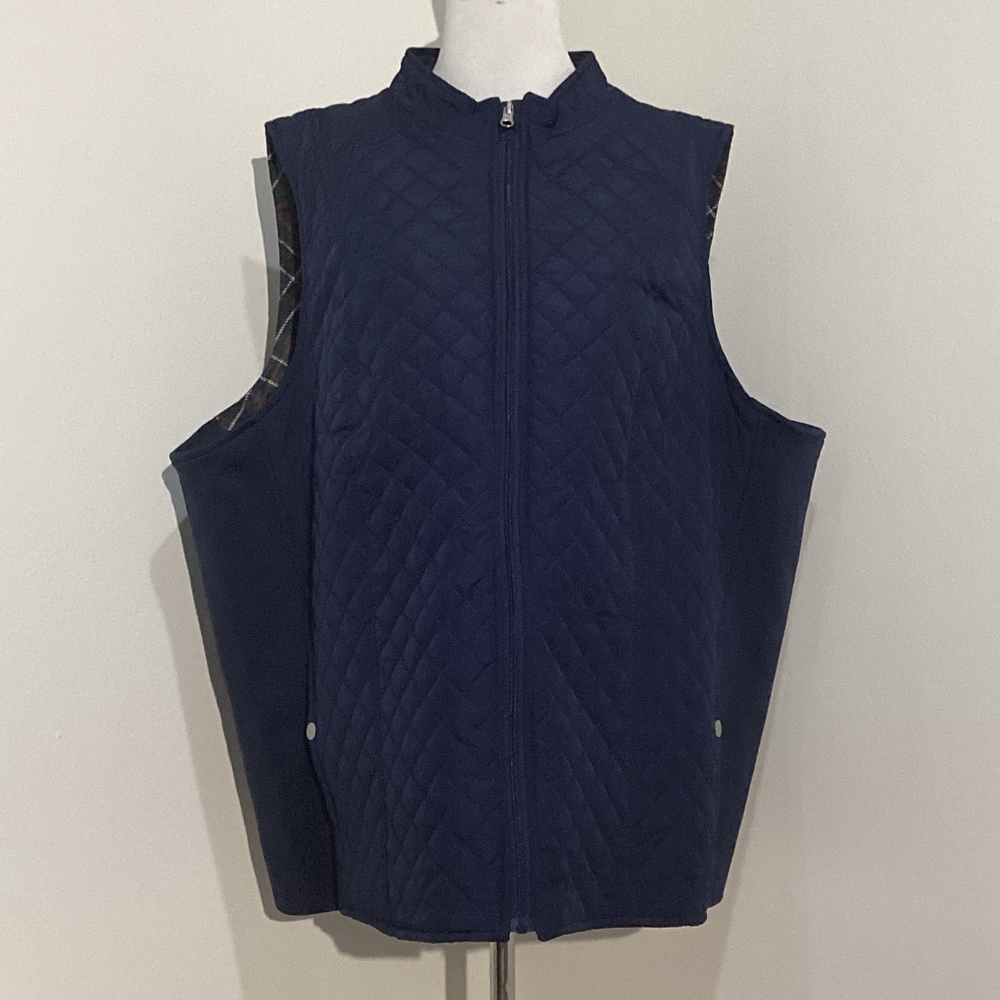 Kim Rogers Women's Blue Zip Up Vest